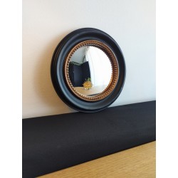 Miroir de sorcière rond bord perlé or ø18 (Taille S)