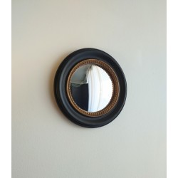 Miroir de sorcière rond bord perlé or ø18 (Taille S)