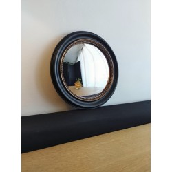 Miroir de sorcière rond bord perlé or ø24 (Taille L)