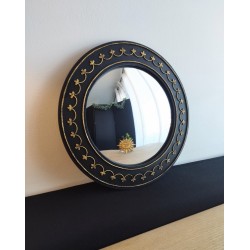 Miroir de sorcière noir motifs or ø27 (Taille L)