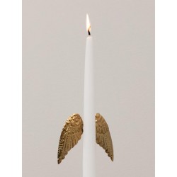 Bijou / décoration de bougie ailes doré
