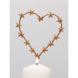 Bijou / décoration de bougie coeur étoilé