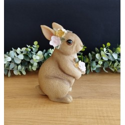 Lapin fleuri à diadème et bouquet