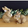 Lapin fleuri à diadème et bouquet