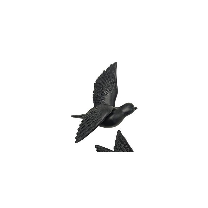 Décoration murale oiseau en vol noir petit modèle