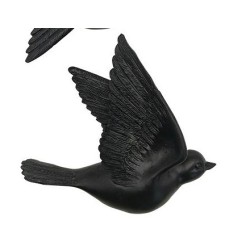 Décoration murale oiseau en vol noir grand modèle