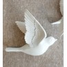 Décoration murale oiseau en vol blanc grand modèle