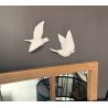 Décoration murale oiseau en vol blanc petit modèle