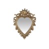 Petit miroir ex voto coeur baroque doré