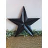 Décoration murale étoile de grange 47cm en bois massif recyclé noire