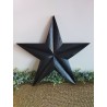 Décoration murale étoile de grange 47cm en bois massif recyclé noire