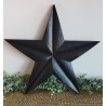 Décoration murale étoile de grange 47cm en bois massif recyclé noire