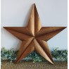Décoration murale étoile de grange 47cm en bois massif recyclé or vieilli