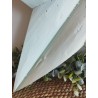 Décoration murale étoile de grange 47cm en bois massif recyclé vert tilleul mat